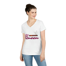 Load image into Gallery viewer, Cigar Queen Ladies' V-Neck T-Shirt - FREE SHIPPING