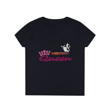 Load image into Gallery viewer, Cigar Queen Ladies' V-Neck T-Shirt - FREE SHIPPING