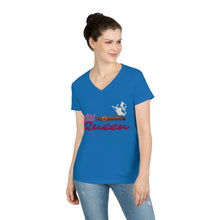 Load image into Gallery viewer, Cigar Queen Ladies' V-Neck T-Shirt - FREE SHIPPING