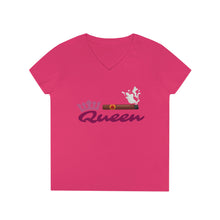 Load image into Gallery viewer, Cigar Queen Ladies' V-Neck T-Shirt - FREE SHIPPING