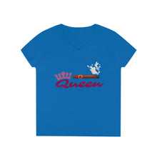 Load image into Gallery viewer, Cigar Queen Ladies' V-Neck T-Shirt - FREE SHIPPING