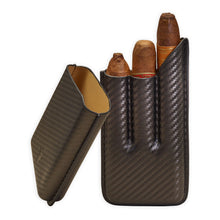 Load image into Gallery viewer, Lotus 3-Stick Carbon Fiber Cigar Case
